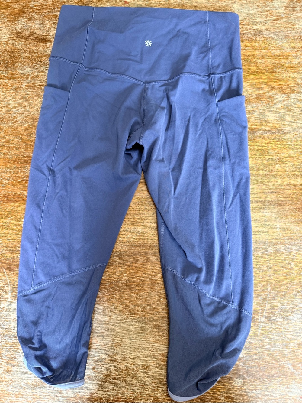 Athleta  Navy Capri Leggings with Side Pockets